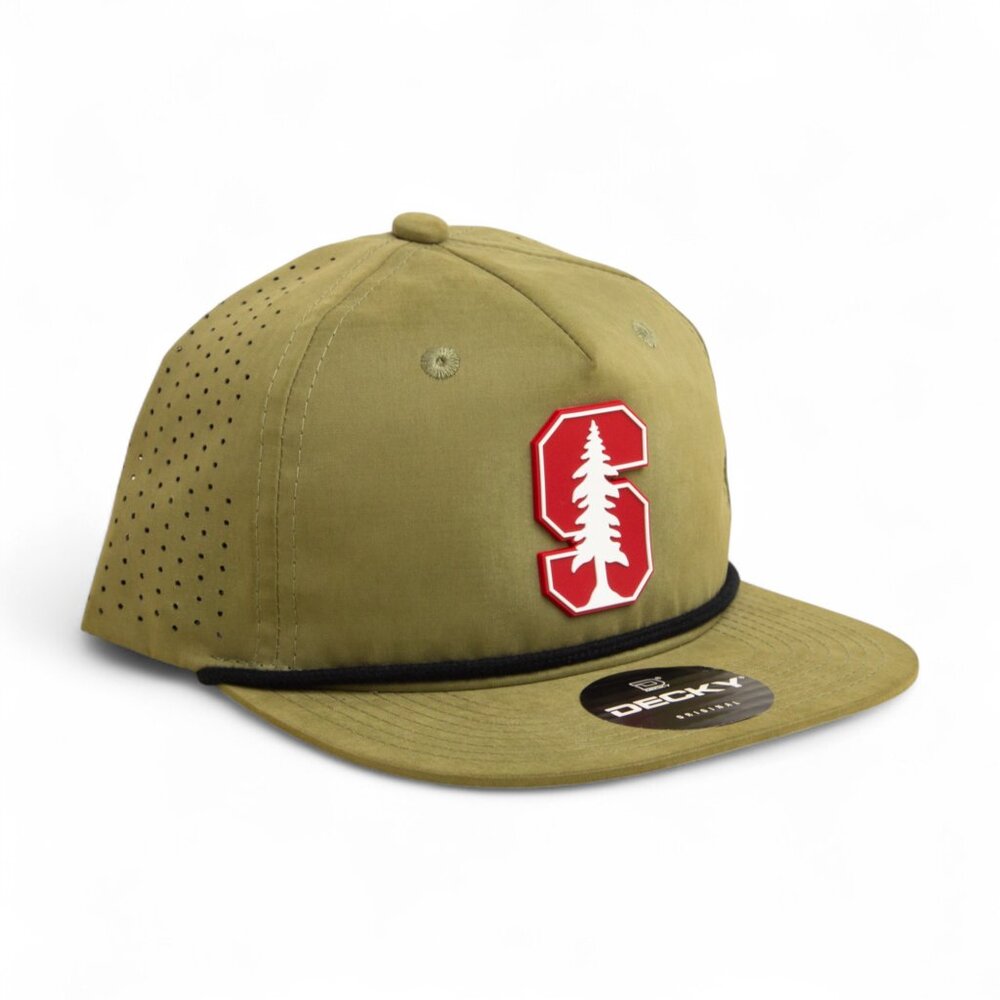 Stanford Cardinal 3D Perforated Rope Hat- Loden/ Black